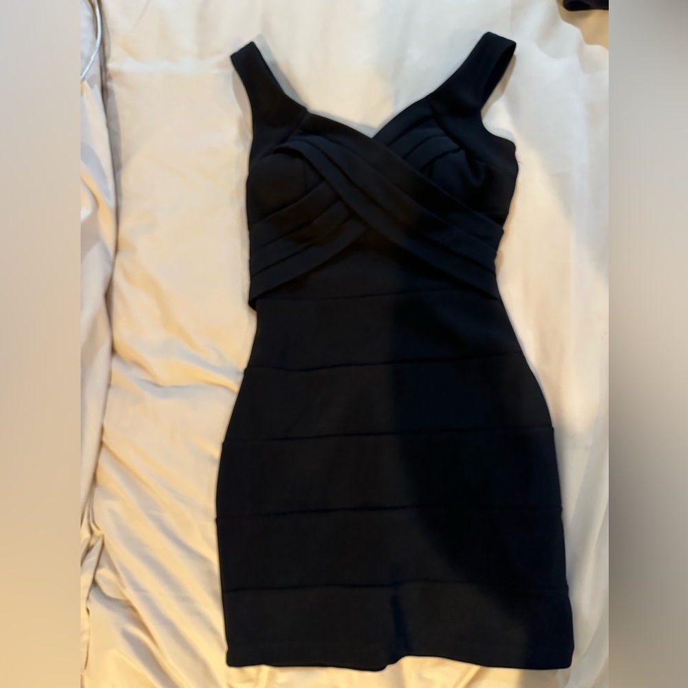 Emerald Sundae Elegant Black Mini Dress